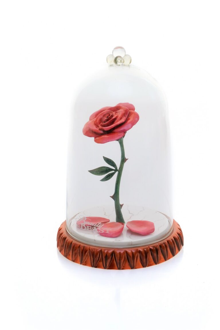 Disney beauty and on sale the beast glass rose