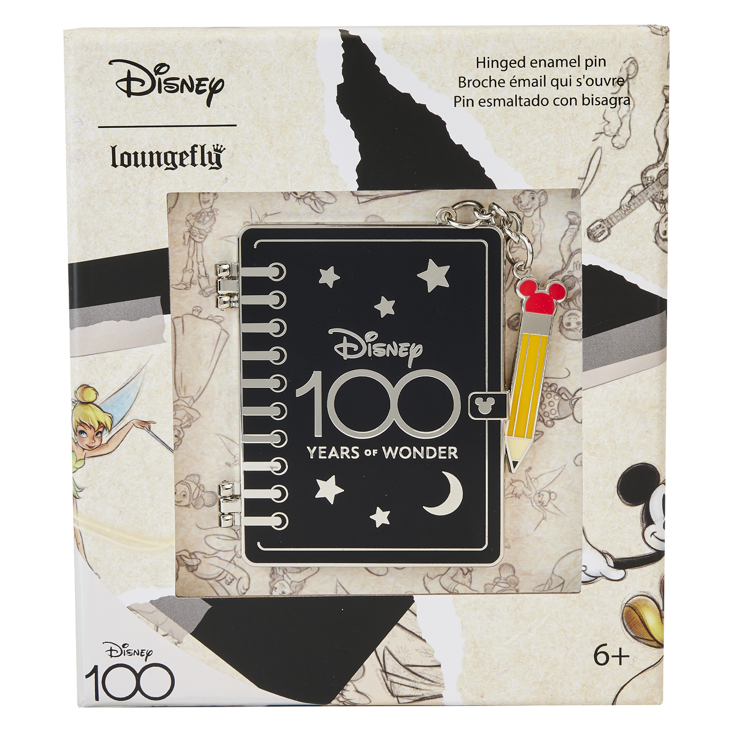 Disney 100th Anniversary Sketchbook 3 Inch Collector Box Pin – Stage Nine  Entertainment Store