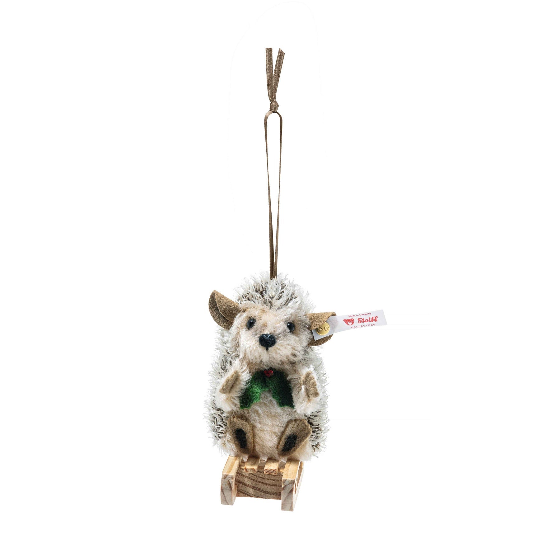 Steiff: Christmas Hedgehog On Sleigh Ornament – Stage Nine