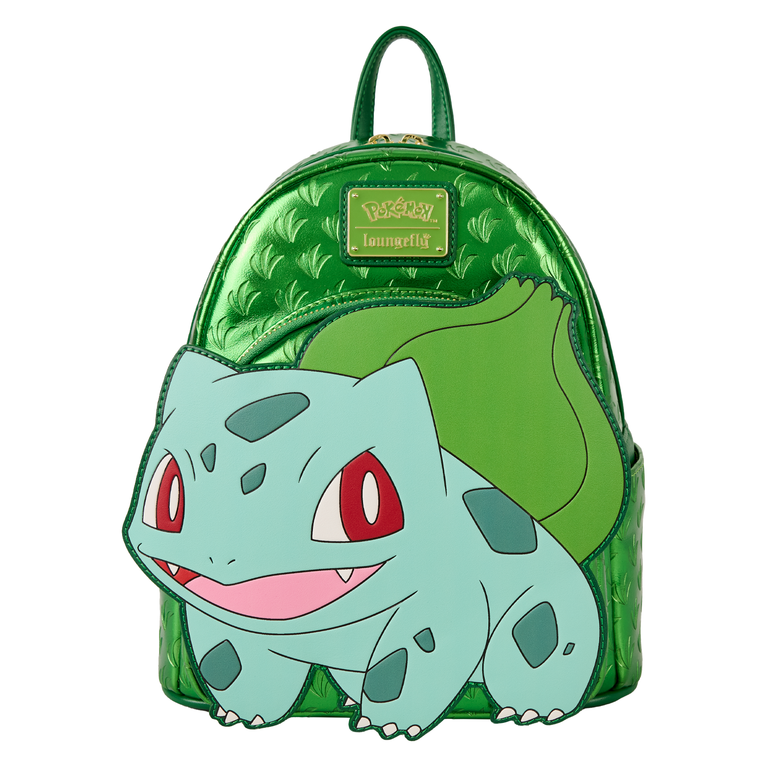【Lounge Fly】Pokemon Bulbasaur Evolutions Pocket Backpack Loungefly Pokemon Bulbasaur Evolutions Triple Pocket