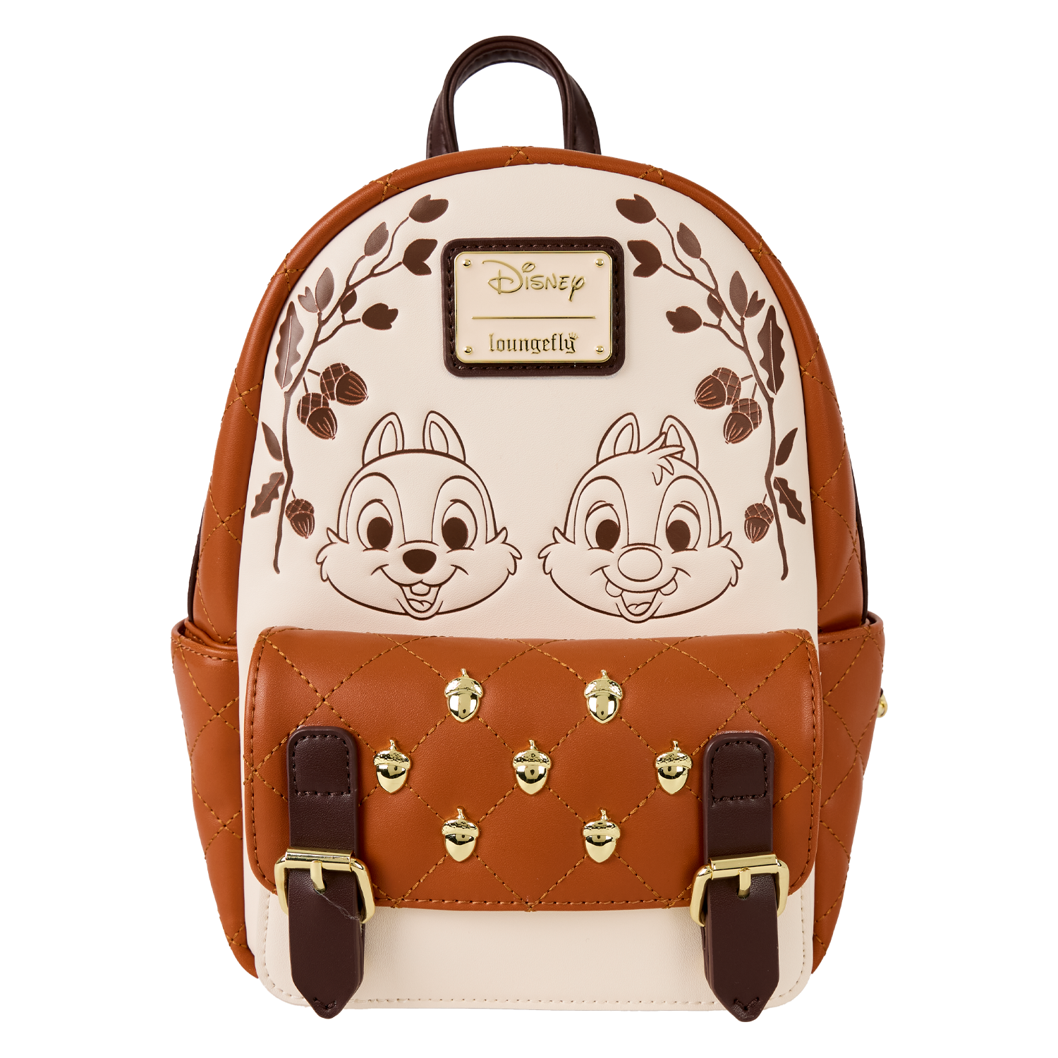 ☆Disney限定LoungeflyコラボChip 'N DaleデザートミニBackpack Loungefly-Disney-Chip and Dale Quilted Mini Backpack – Stage
