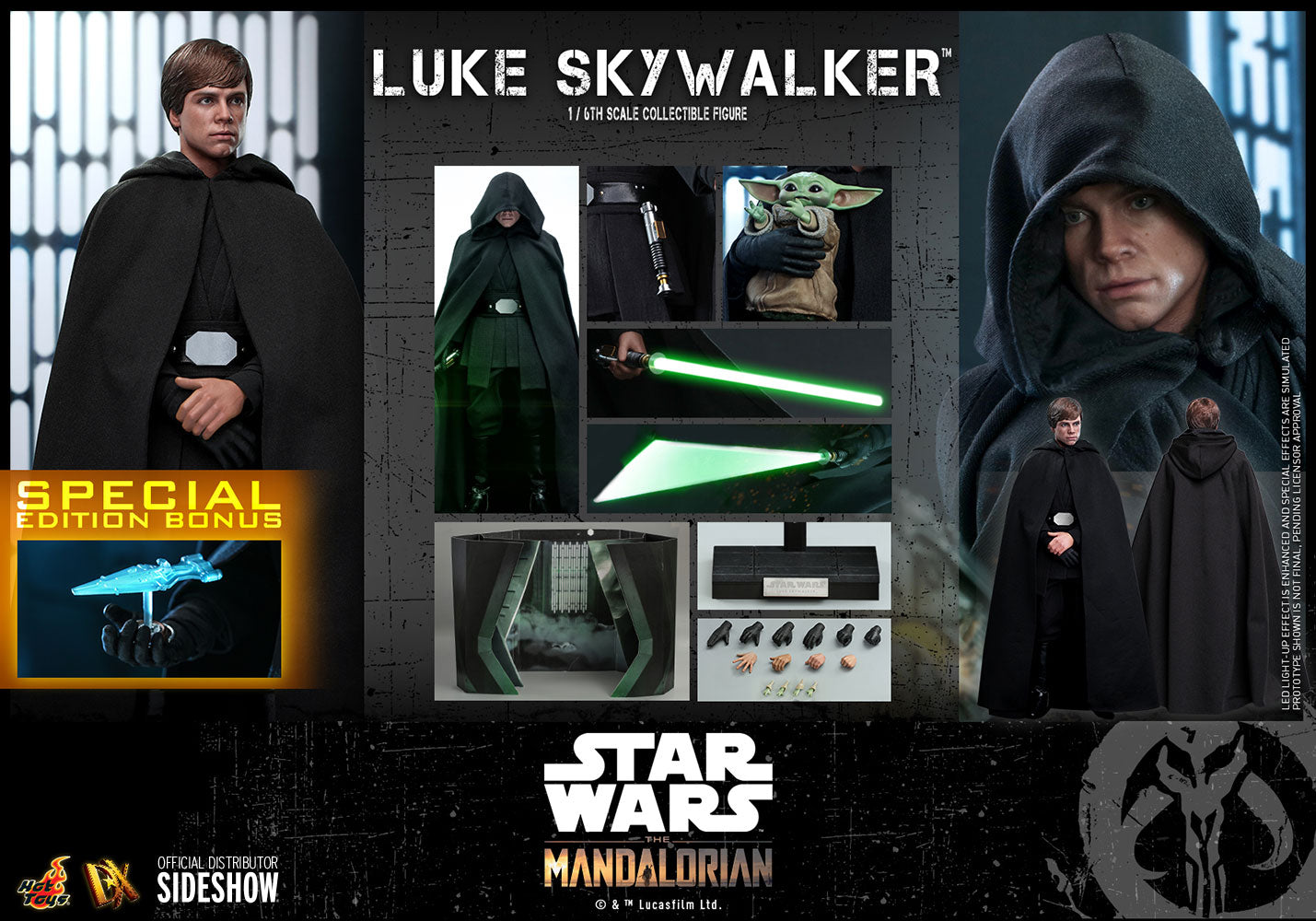 Luke Skywalker With Grogu 1:6 Scale Hot Toys