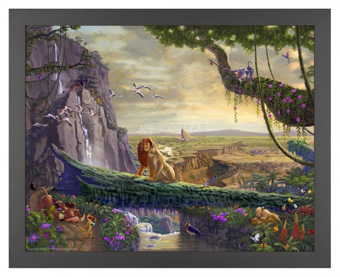 Lion King Return To Pride Rock-Black Framed Art Print