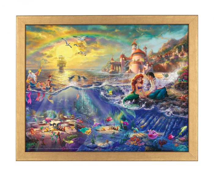 Little Mermaid-Gold Framed Art Print