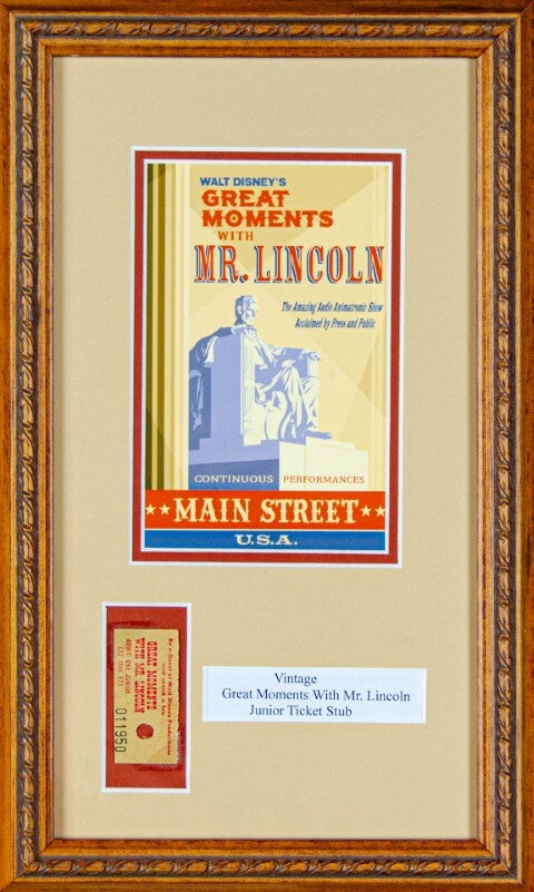 Vintage Great Memories with Mr. Lincoln Junior Ticket Stub with a Rare Memento Ticket