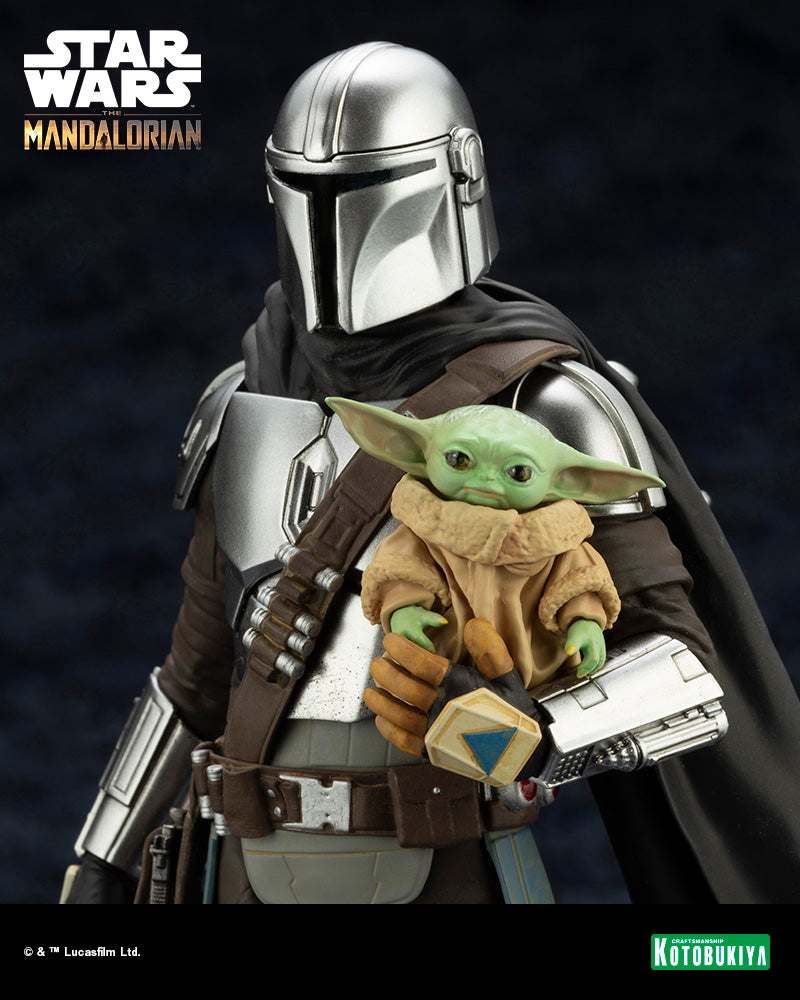 MANDALORIAN AND GROGU WITH BESKAR STAFF ARTFX STATUE
