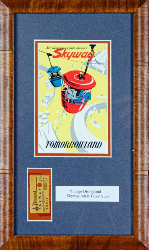 Vintage Disneyland Skyway Adult Ticket Stub