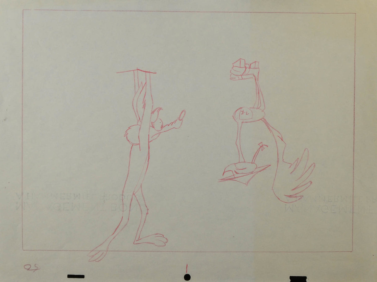 Wiley Coyote and Road Runner Upside/Down