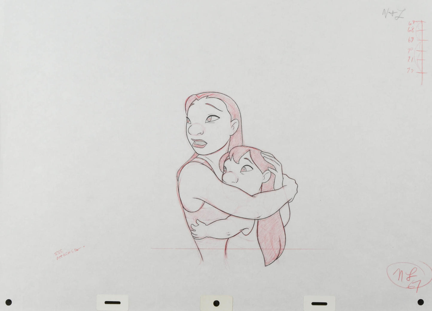 Lilo and Nani Production Drawing