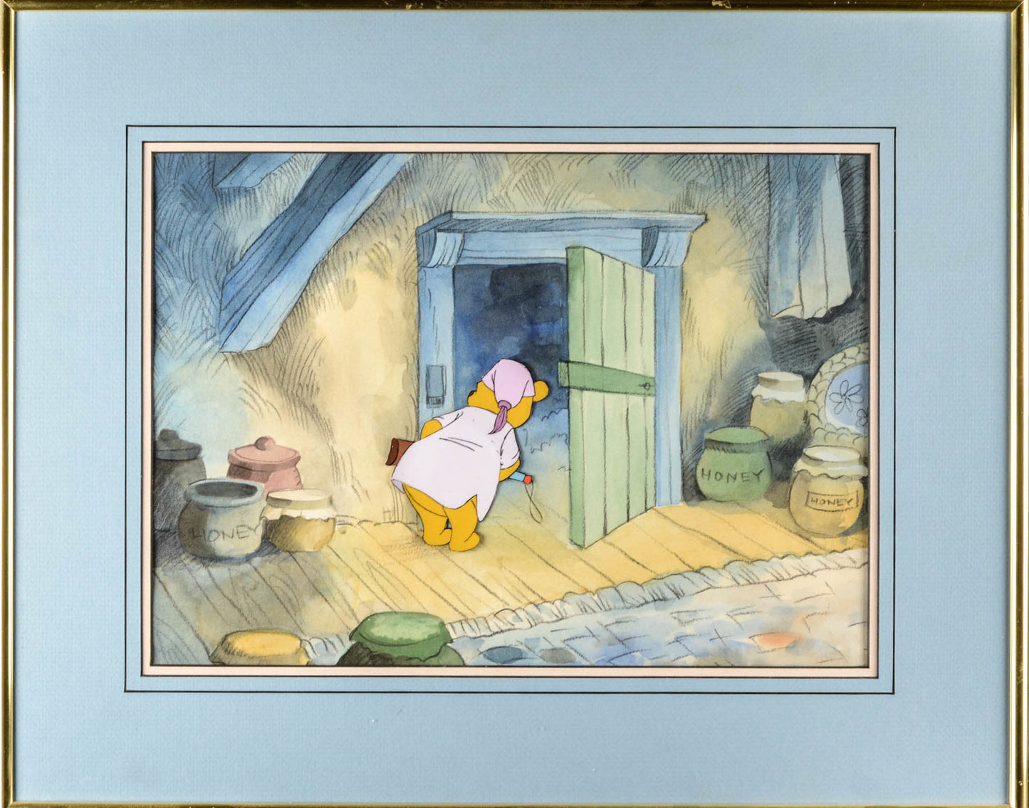 Original Cel - Pooh Pop Gun