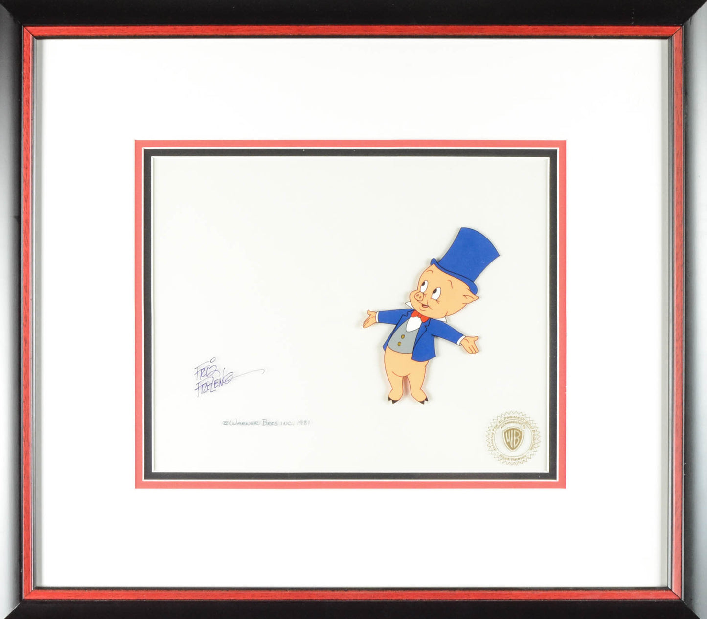 Porky Pig Hand Painted Cel