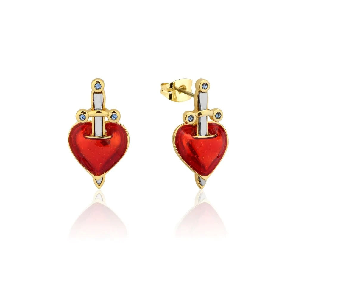 Evil Queen Heart Dagger Earrings