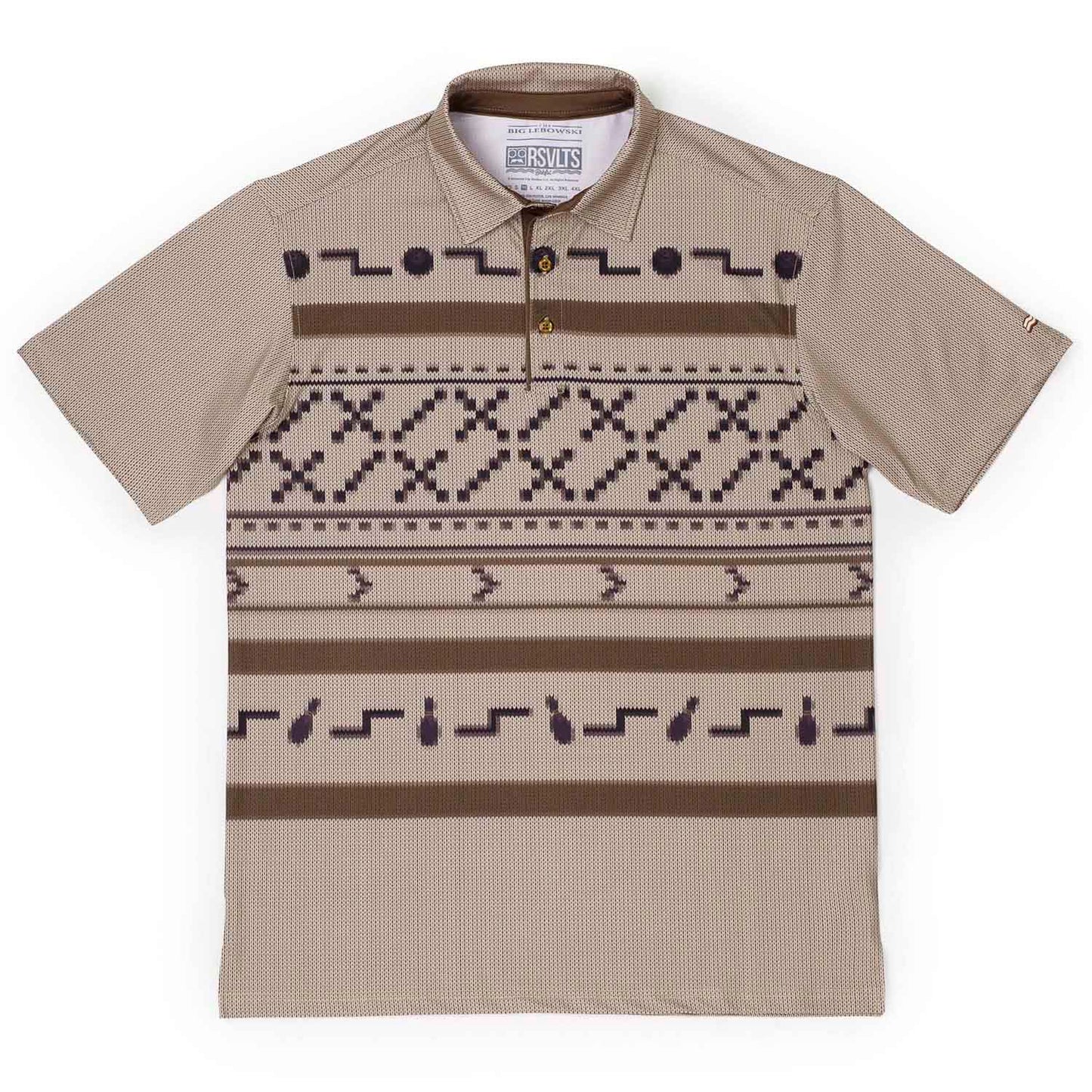RSVLTS The Big Lebowski El Duderino Breakfast Balls All Day Polo Shirt