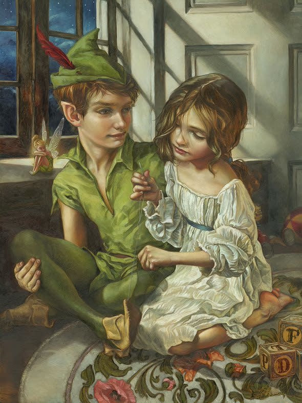 Sewn To His Shadow - Disney Treasure On Canvas
