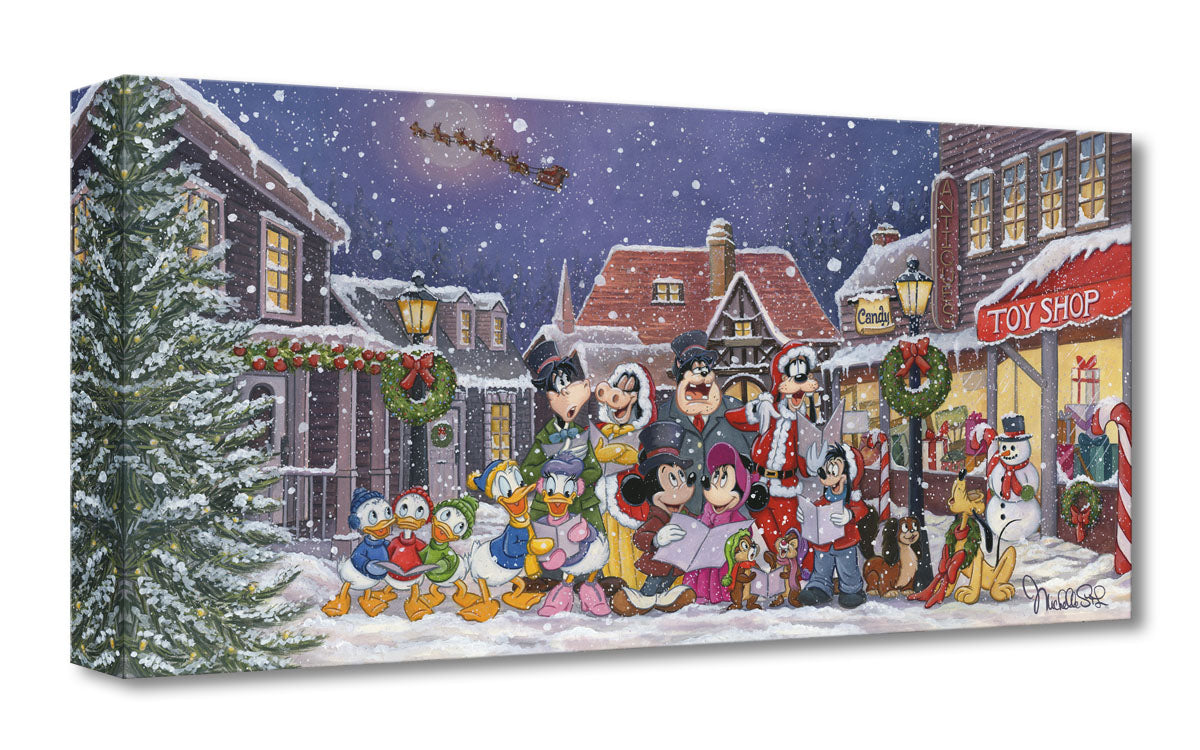 A  Snowy Christmas Carol -  Disney Treasure On Canvas