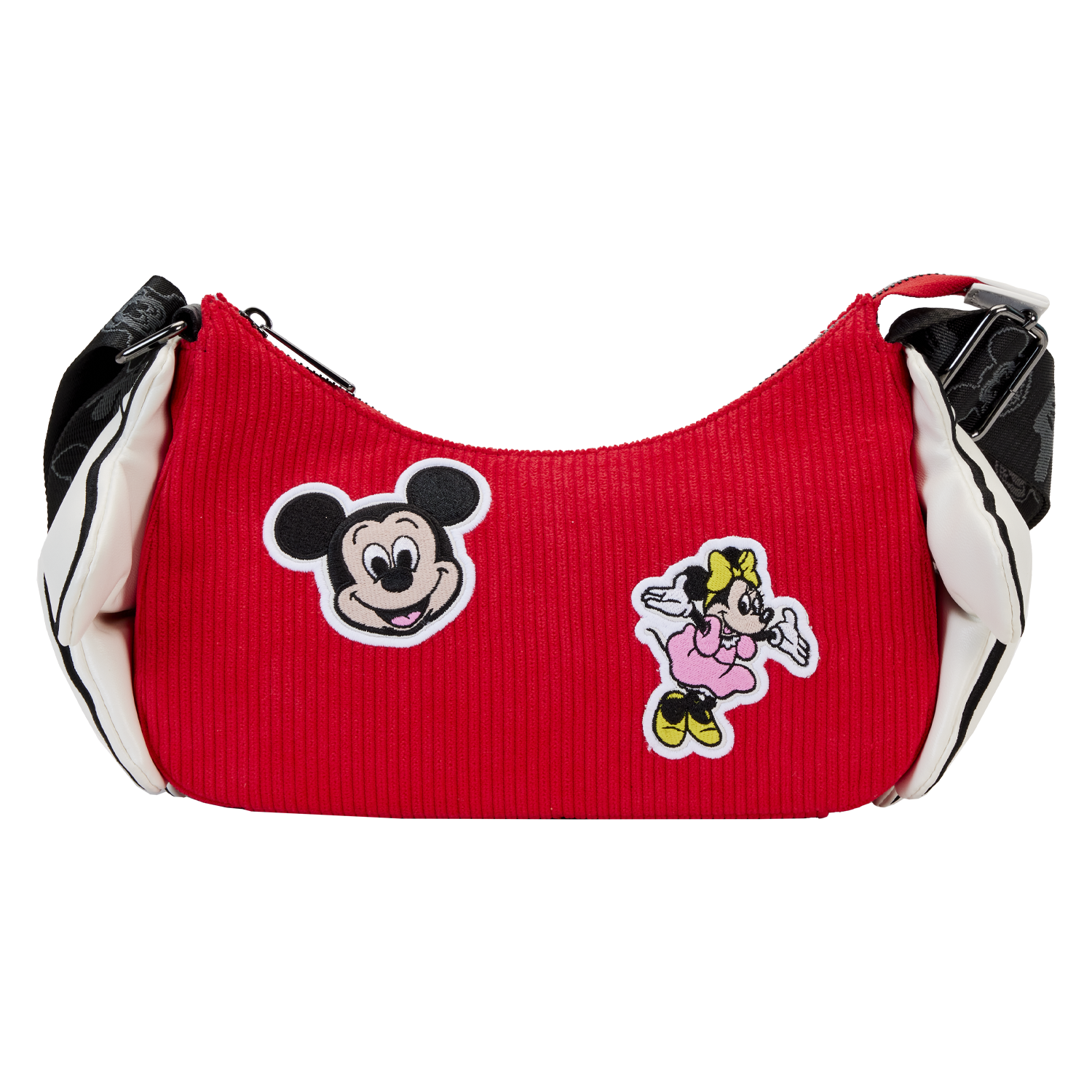 Disney100 Mickey and Minnie Classic Glove Corduroy Convertible Crossbody Purse