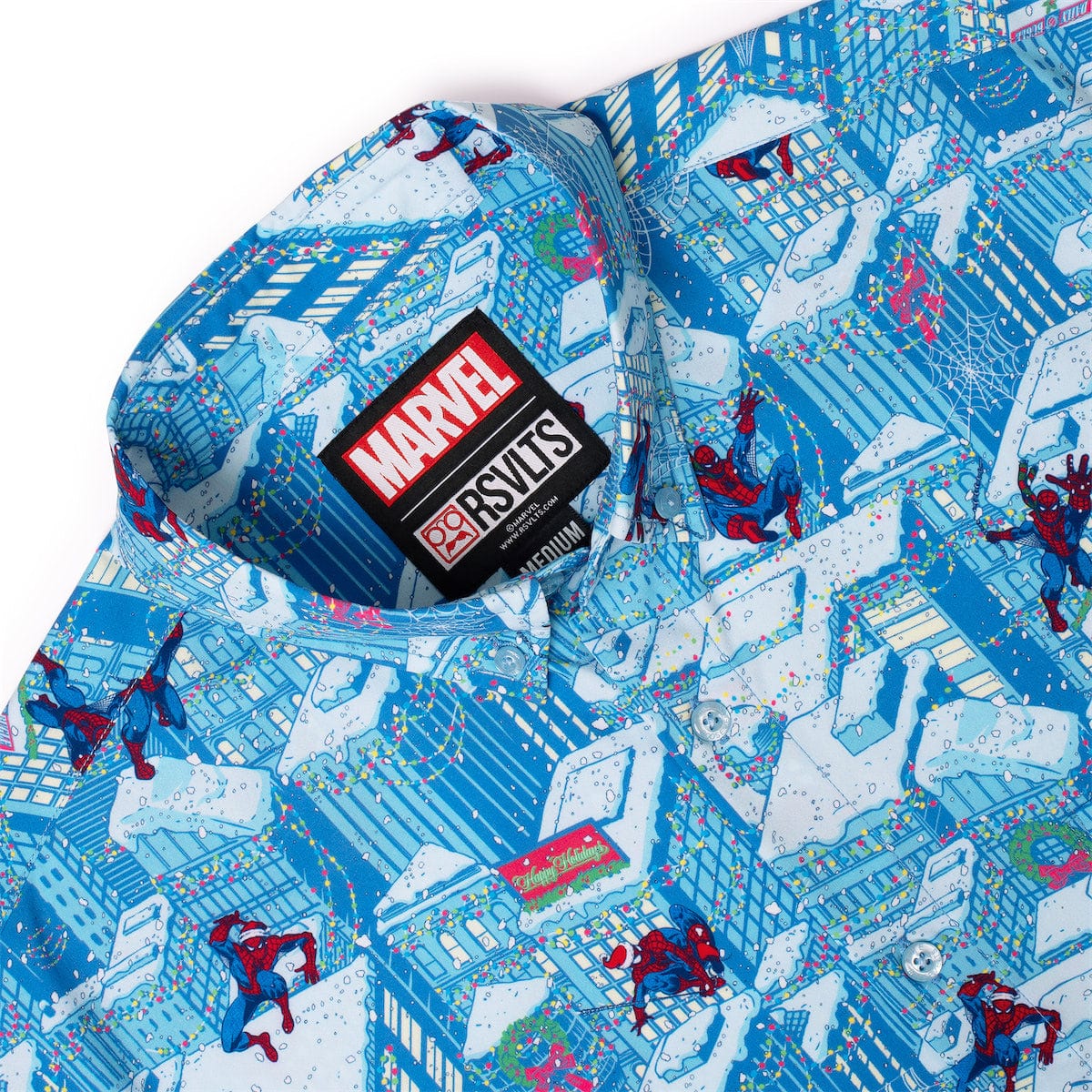 RSVLTS Marvel Spider-Man Is Coming To Town Short Sleeve Shirt