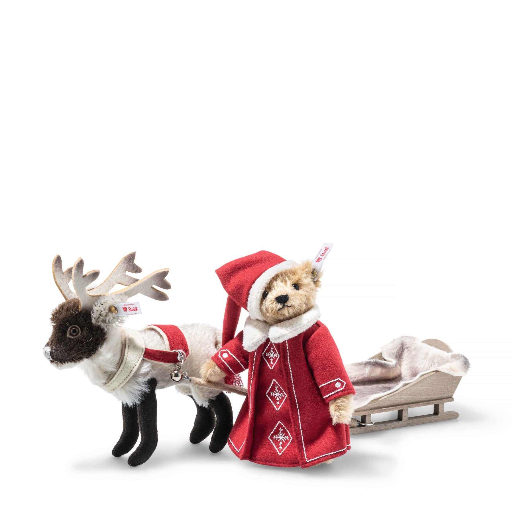 Steiff: Christmas Teddy Bear with Reindeer and Sleigh - 2024