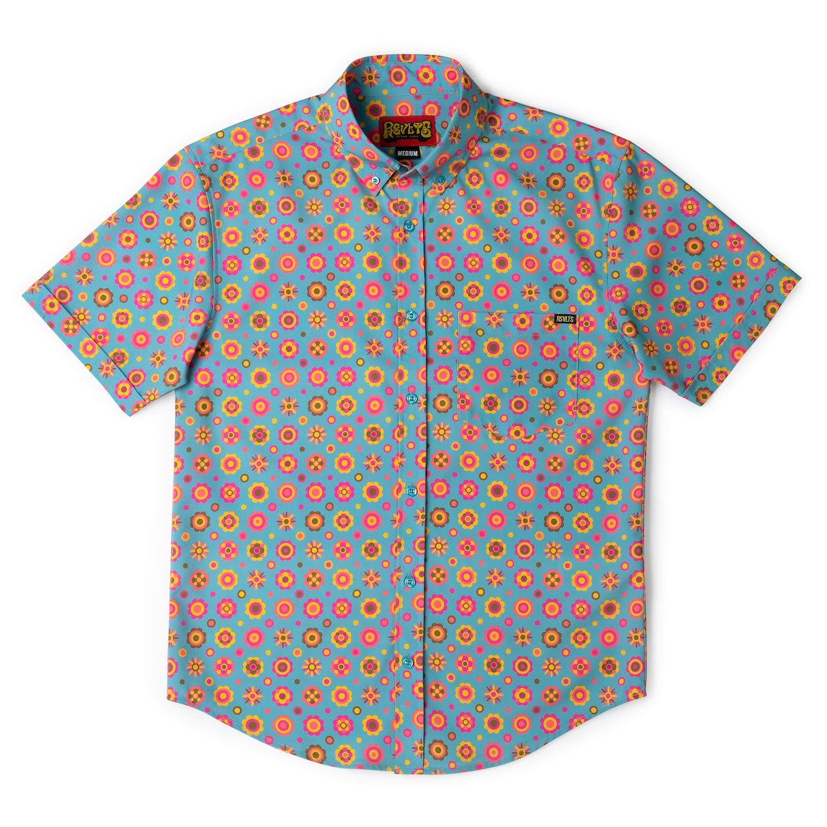 RSVLTS-Retro Little Groovy-Flower Ballad-Short Sleeve Shirt