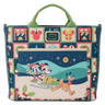 Loungefly-Mickey and Minnie Holiday Convertible Tote Bag