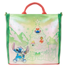 Loungefly-Lilo and Stitch Holiday Tote Bag with Enamel Pins
