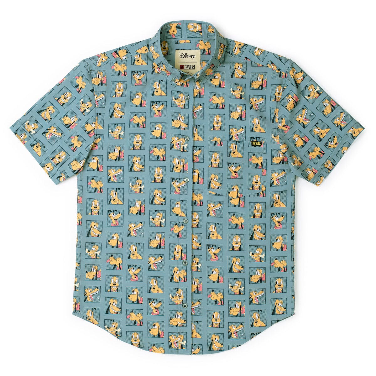 disney dress shirt RSVLTS-Disney's-Pluto-Photo Booth-Short Sleeve Shirt XL