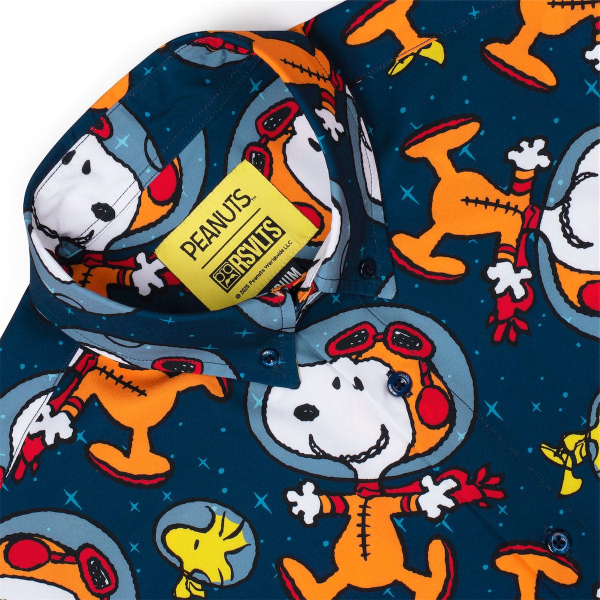 RSVLTS-Peanuts-Snoopy in Space-Short Sleeve Shirt