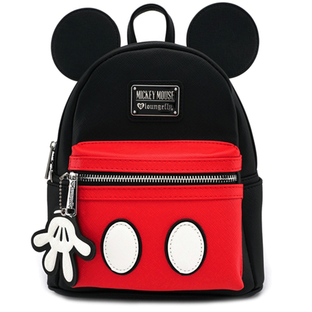 disney leather backpacks for adults Haunted Mansion Stretching Room Portraits Mini Backpack the backpack has symbols of Hades and Jafar as a reminder of their evil Mickey Mouse Icon Simulated Leather