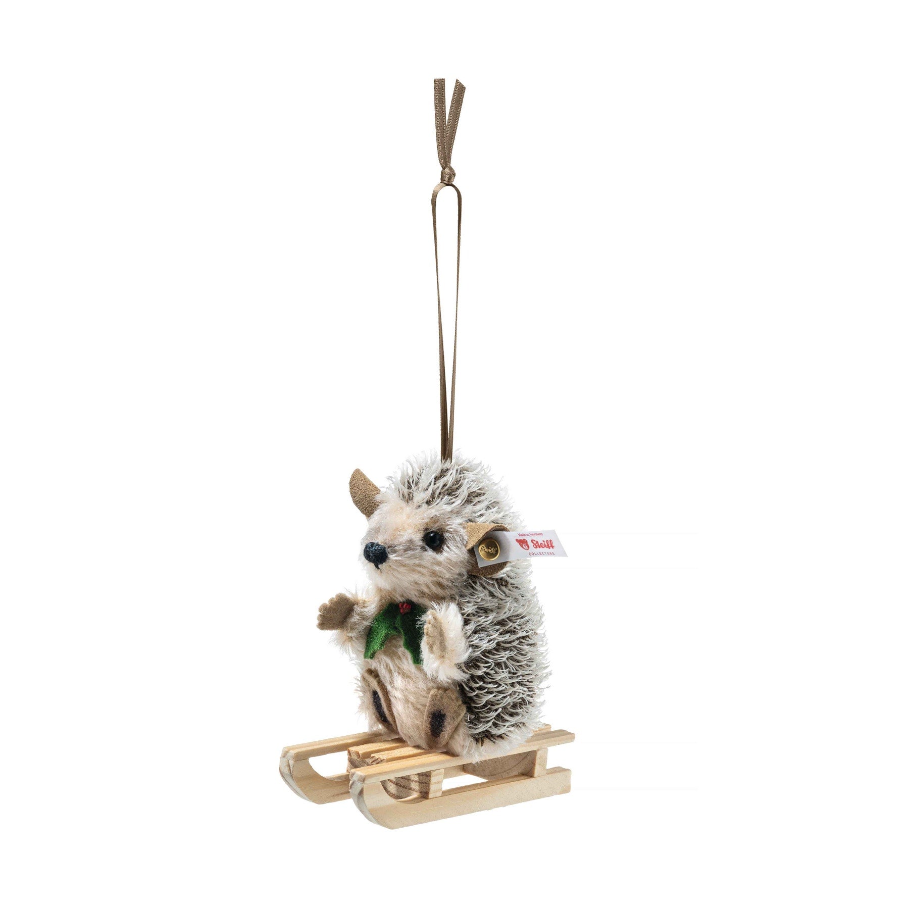 Steiff: Christmas Hedgehog On Sleigh Ornament – Stage Nine