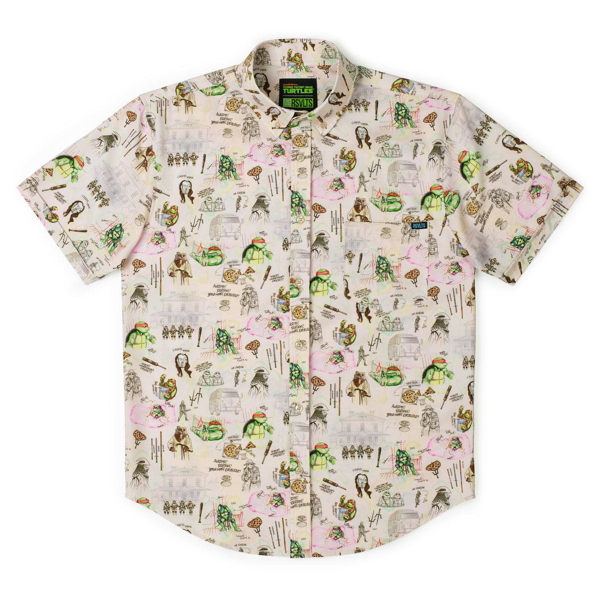 RSVLTS-TMNT-Heroes in a Half Sketch-Short Sleeve Shirt – Stage