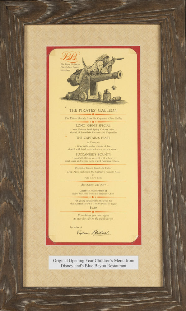 Blue Bayou Restaurant Children's Menu