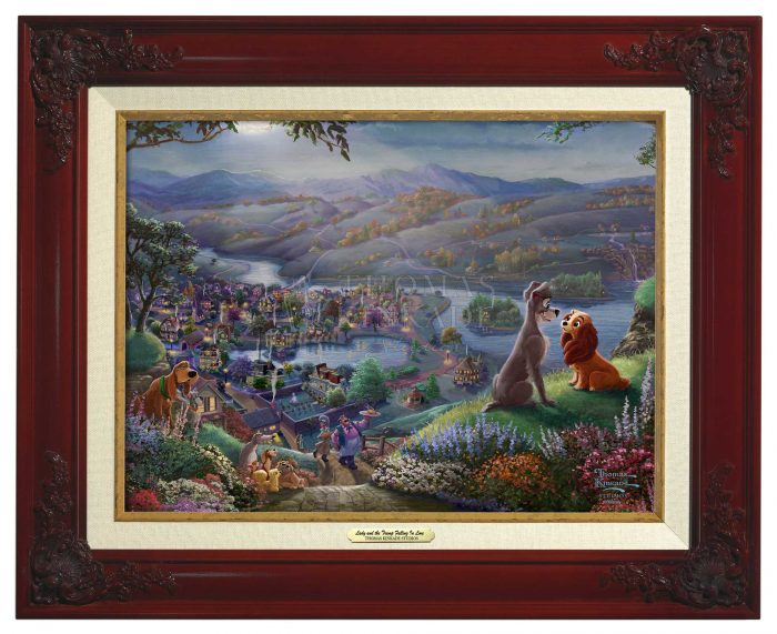 Lady & The Tramp Falling in Love-Canvas Classic-Classic Brandy Frame