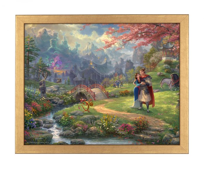 Mulan Blossoms of Loce-Gold Framed Art Print