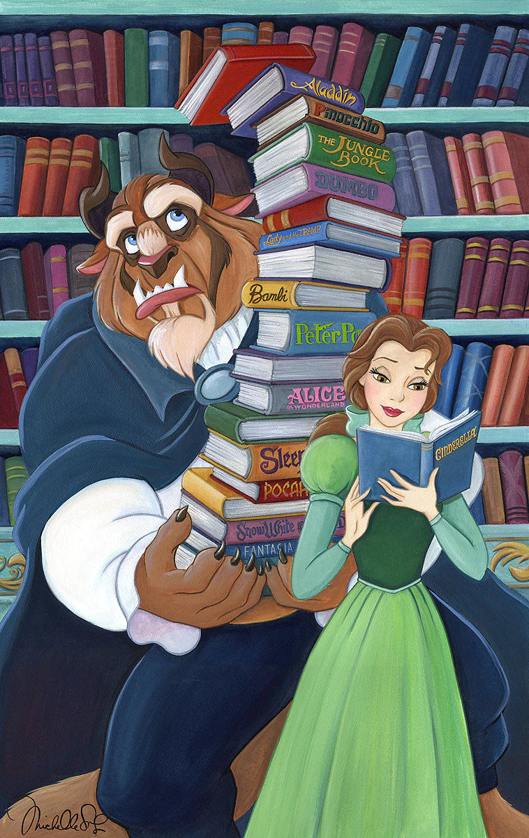 Belle's Books-AP Lowest Avail. (Framed)