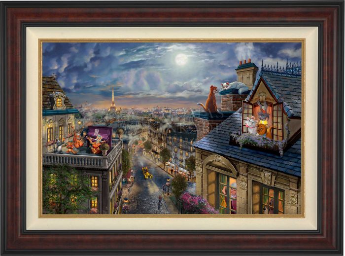 Aristocats Love Under the Moon-LE-Burl Framed