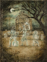 Travelling By Moonlight - AP `-FRAMED