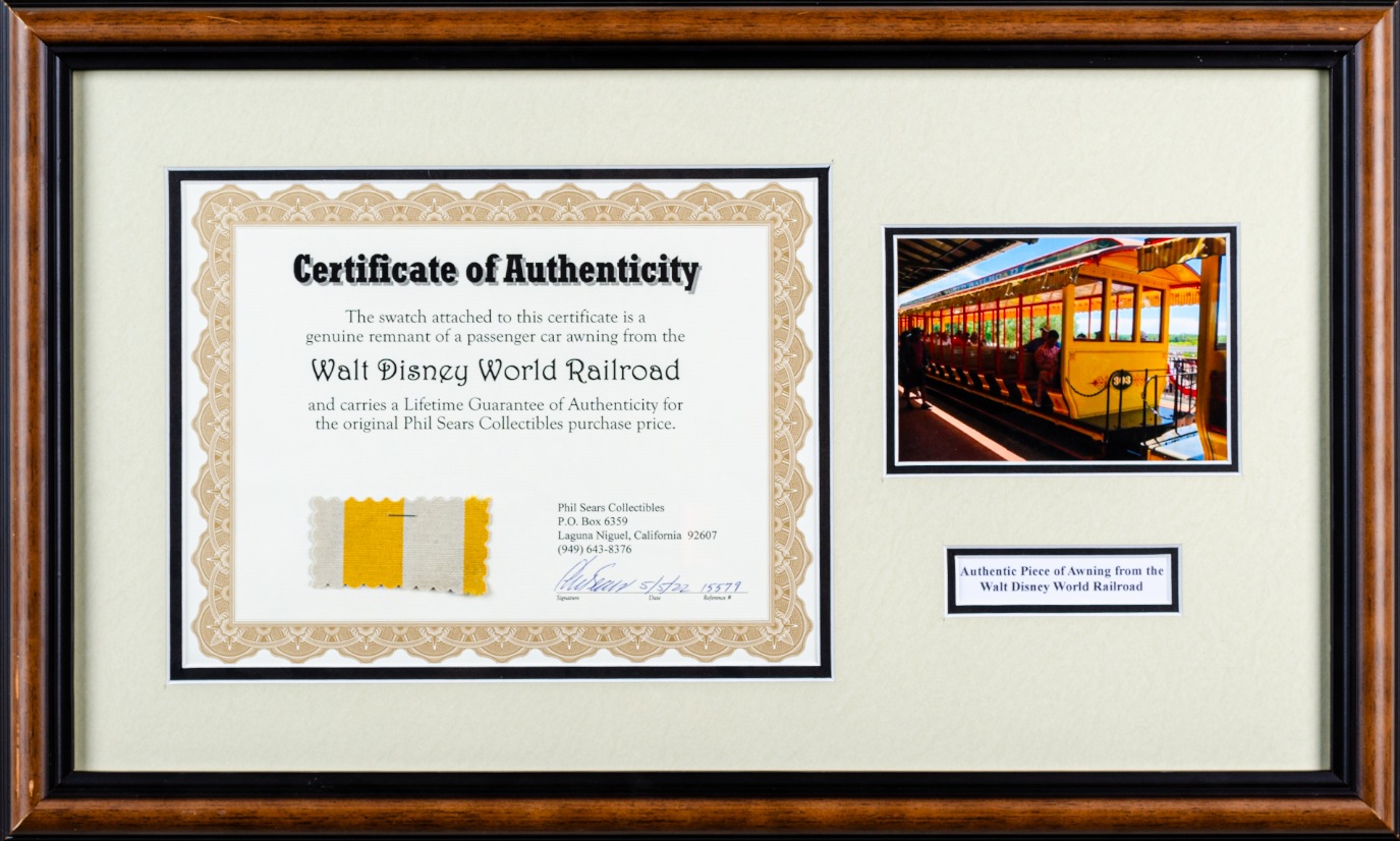 Authentic Piece of the Walt Disney World Railroad Awning