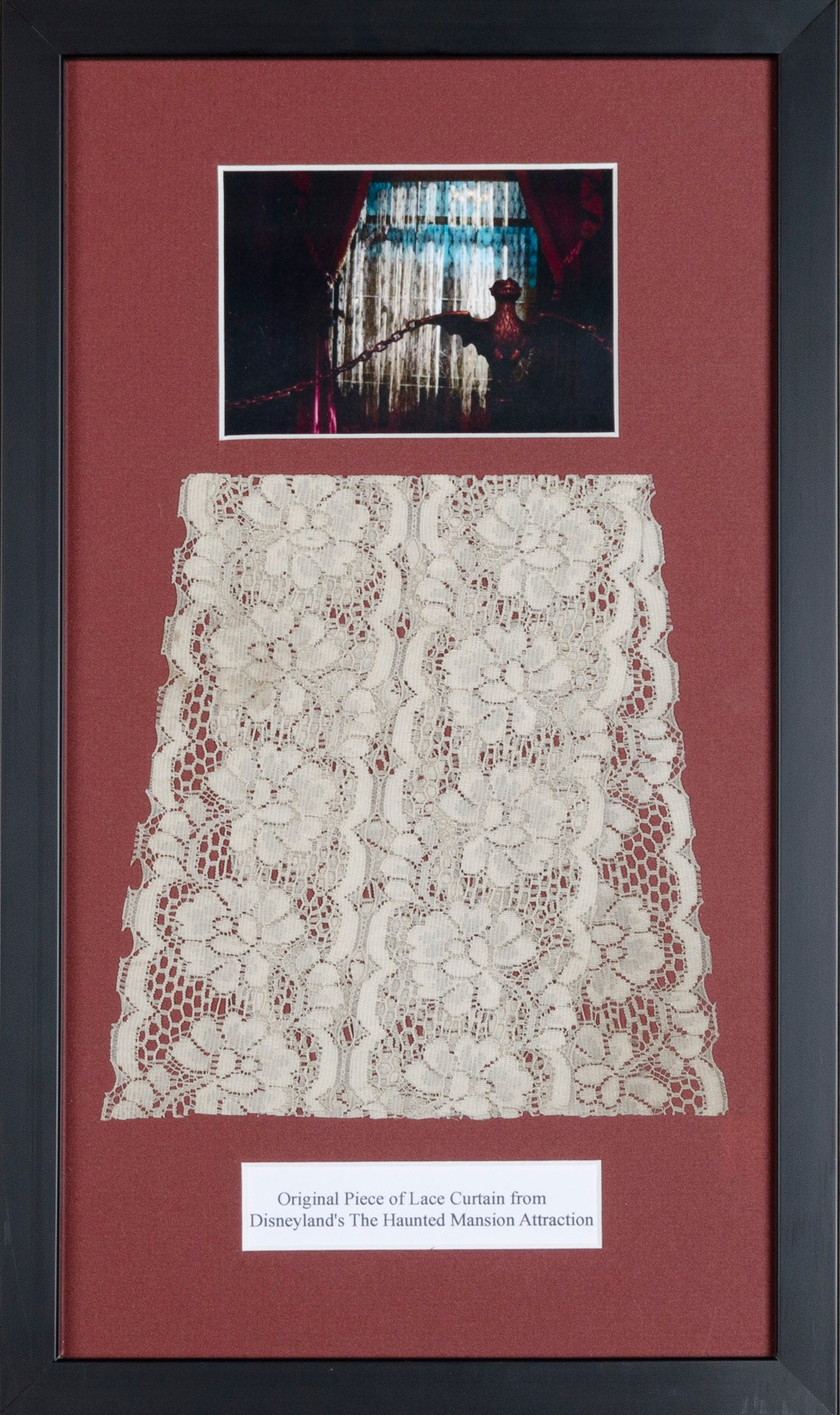 Original Piece of Lace Curtain from Disneyland's The Haunted Mansion Attraction