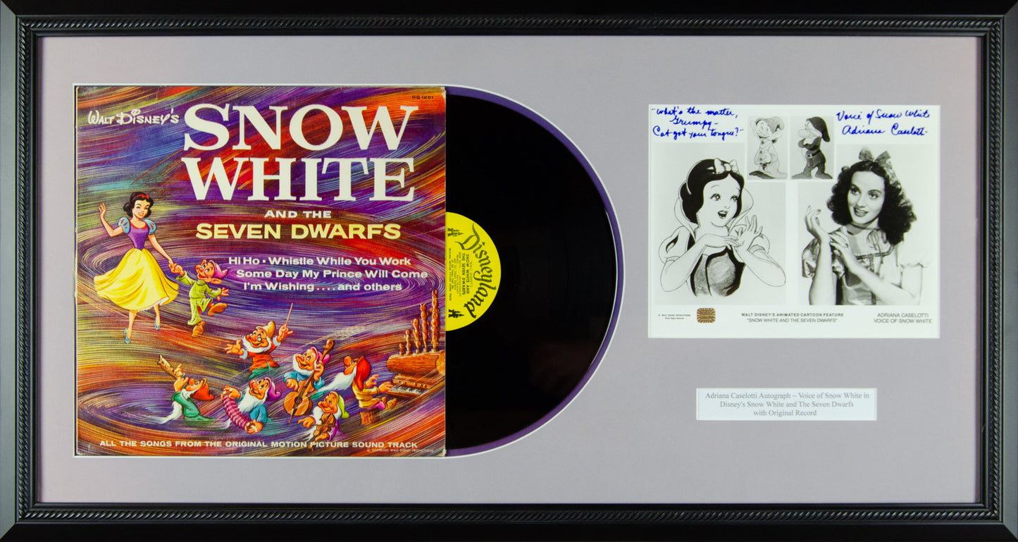 Adriana Caselotti Autograph & Original Record