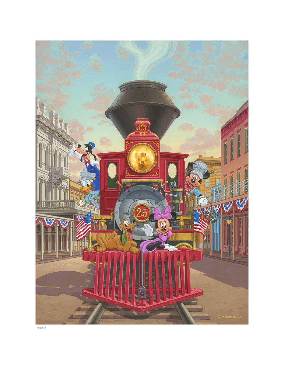 All Aboard Engine 25 - Lithograph on paper