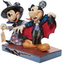 Enesco Terrifying Trick-or-Treaters Mickey & Minnie Figure By Jim Shore