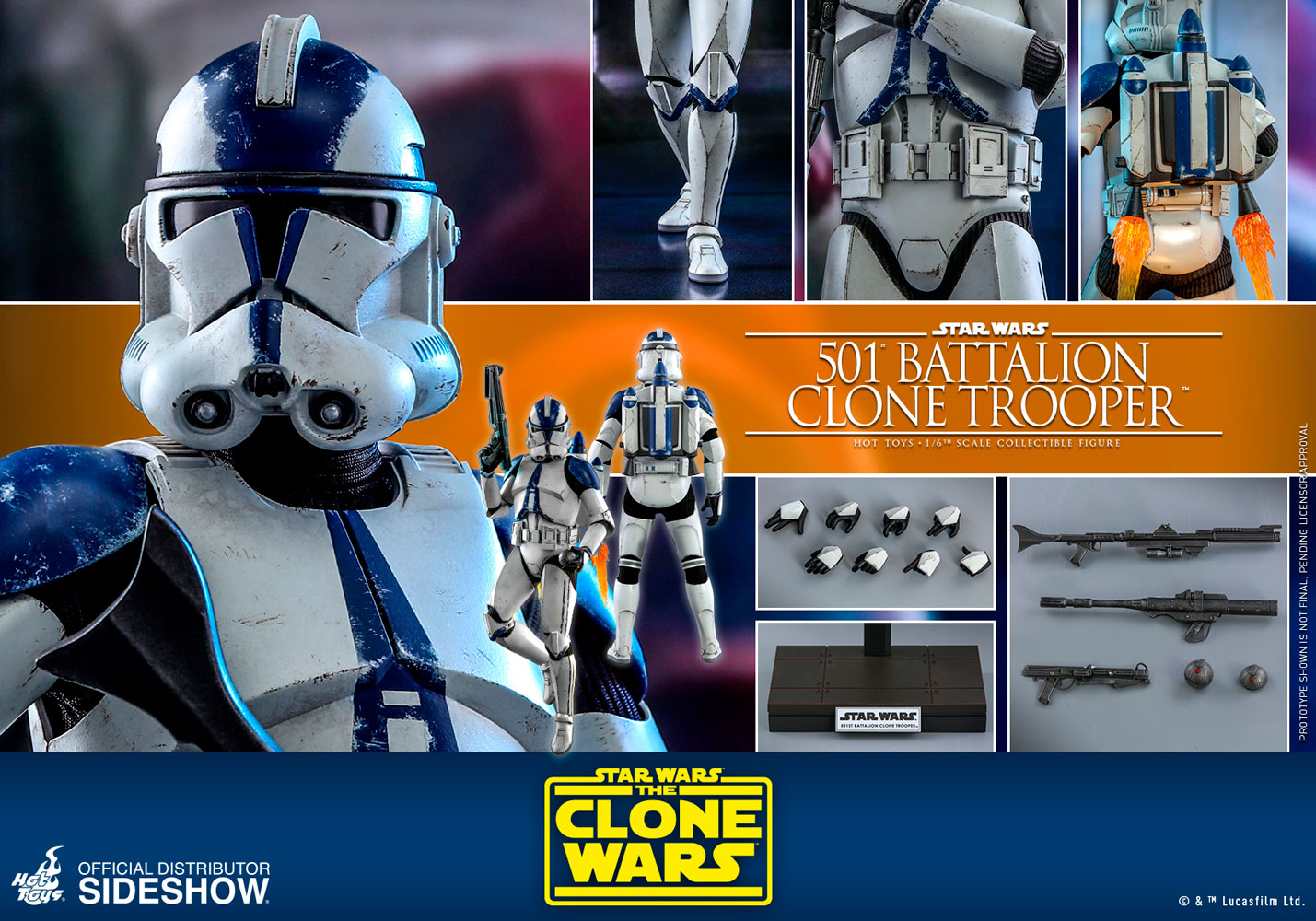 501st Battalion Clone Trooper Deluxe Sixth Scale Figure By Sideshow Collectibles