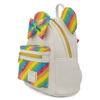 Loungefly Disney Sequin Rainbow Minnie Mini Backpack