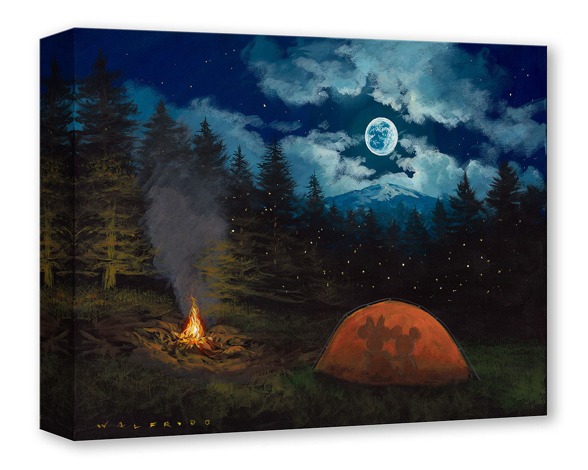 Camping Under The Moon - Disney Treasure On Canvas