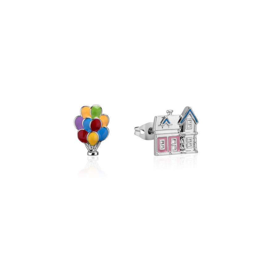 Pixar UP Mix Match White Gold Plated Earrings