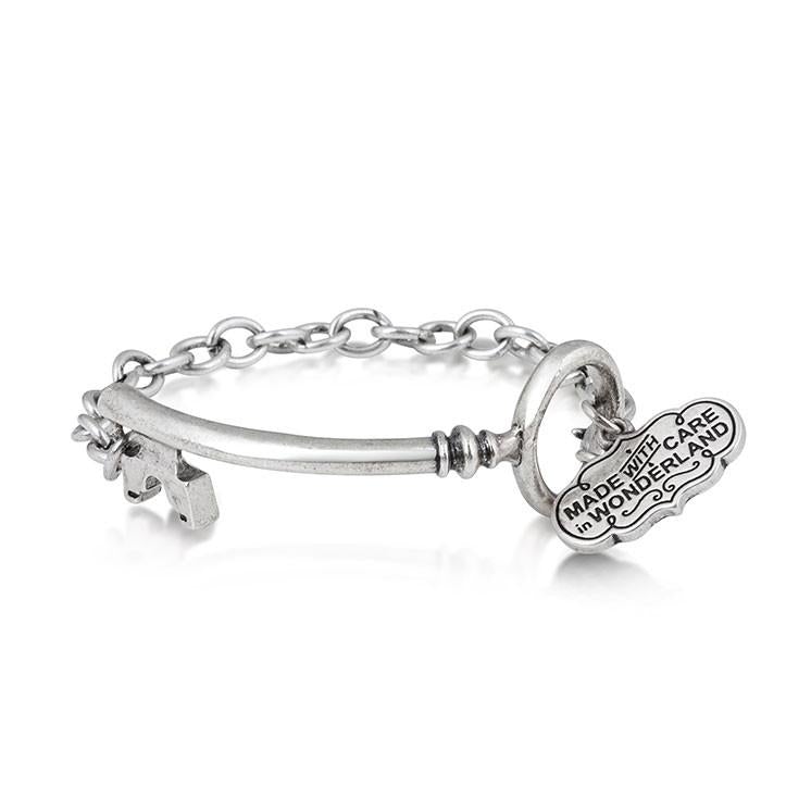 Alice Key Bracelet - White Gold Plated