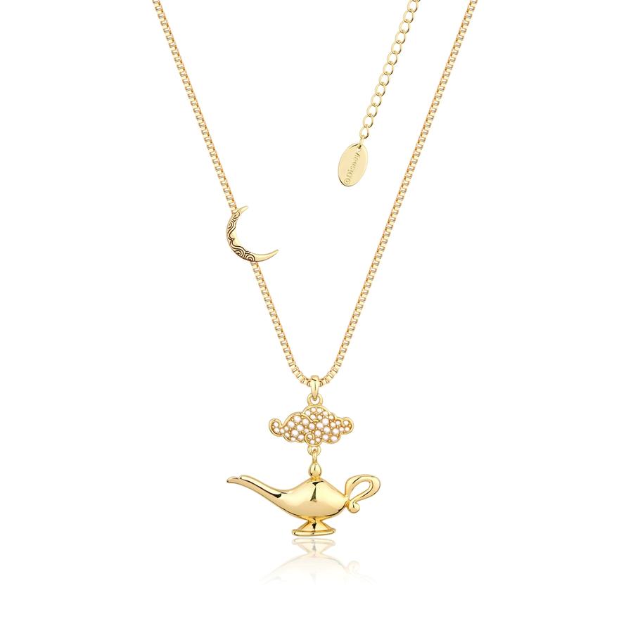 Yellow Gold Plated Genie Lamp Necklace