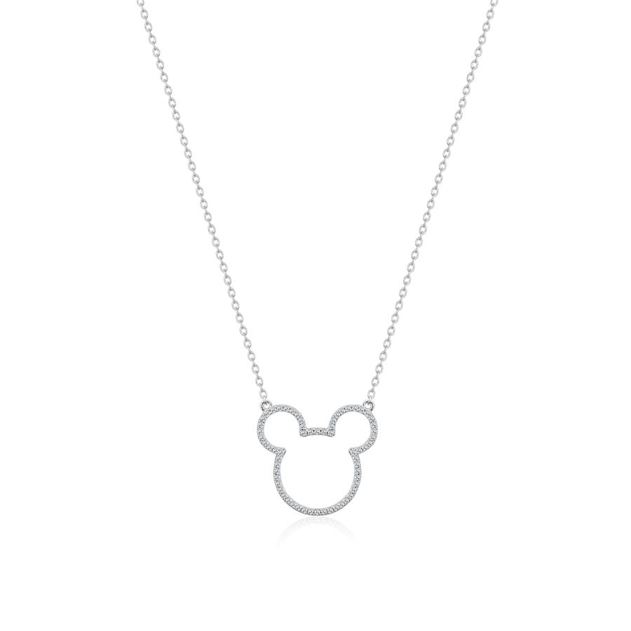 Cubic Zirconia Mickey Necklace