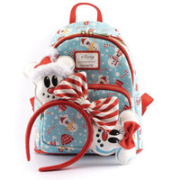Disney Mickey/Minnie Snowman AOP Mini Backpack Headband Set