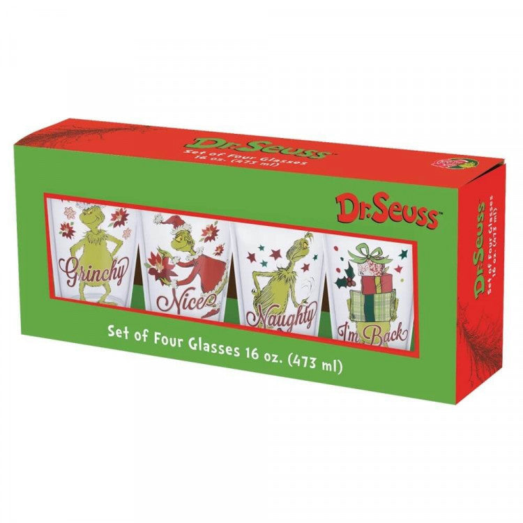 The Grinch 16oz Set of 4 Glass Set